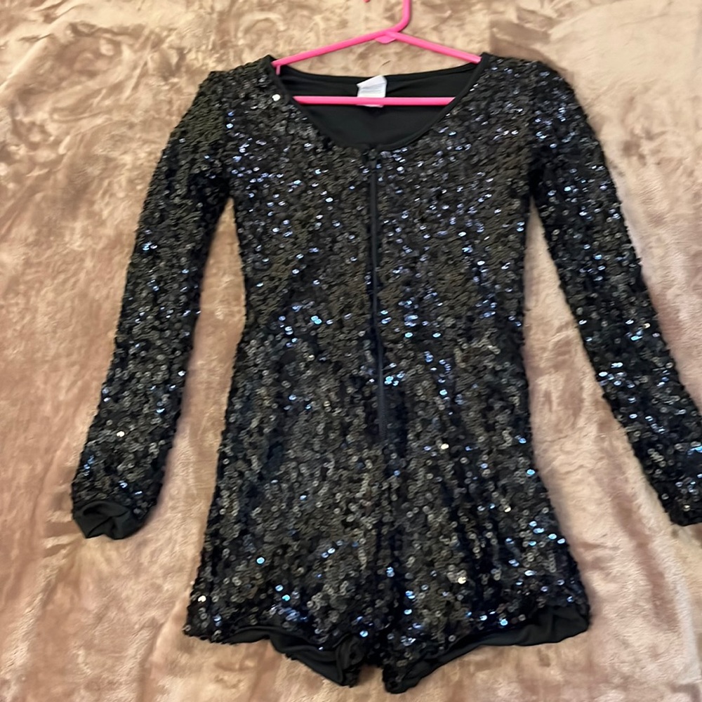 Spirit black sparkle romper